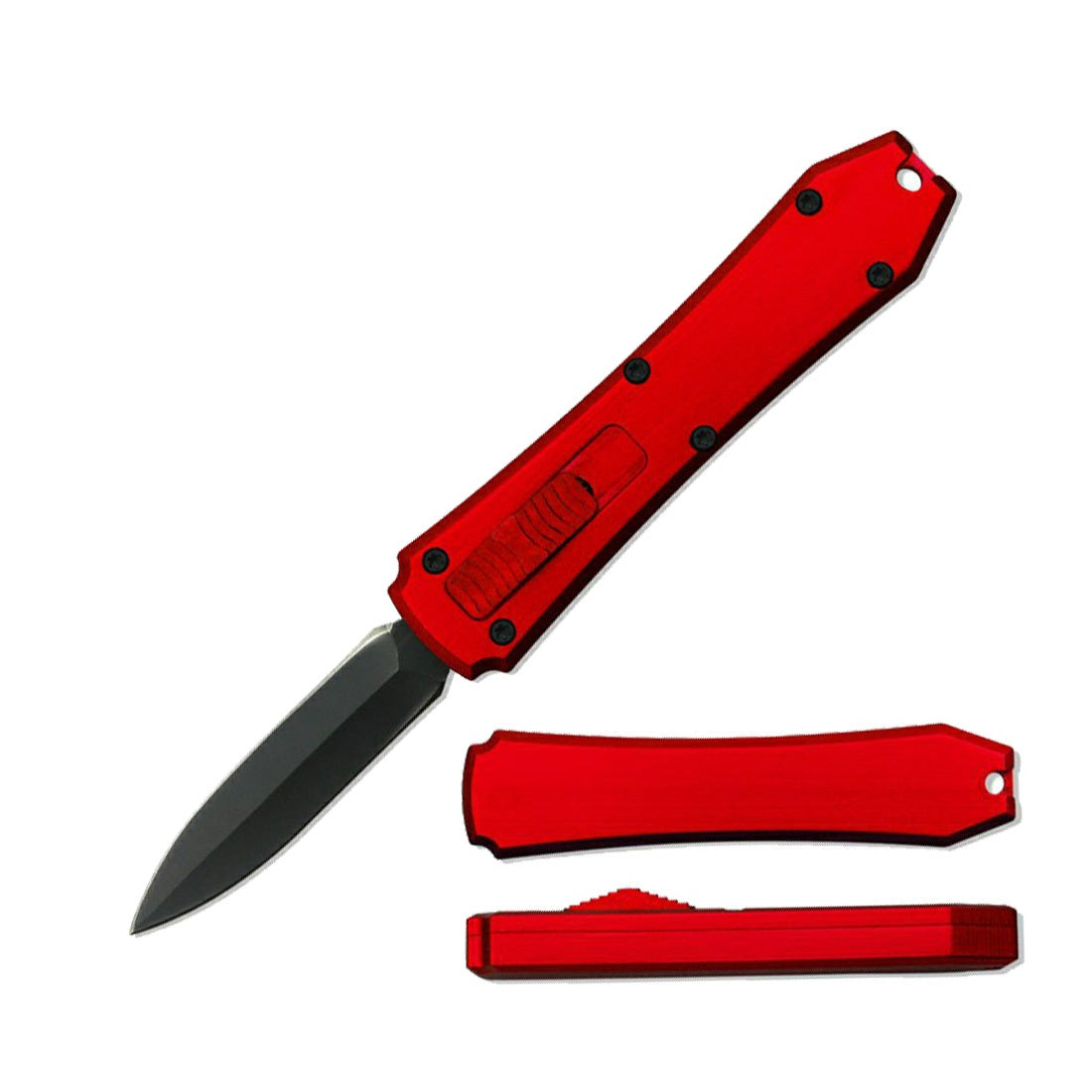 5.25" Red Sniper Micro OTF Out The Front Automatic Knife - TOPHATTER'S ARMORY DEALS Collectible Weapons - Tophatter Daily Deals
