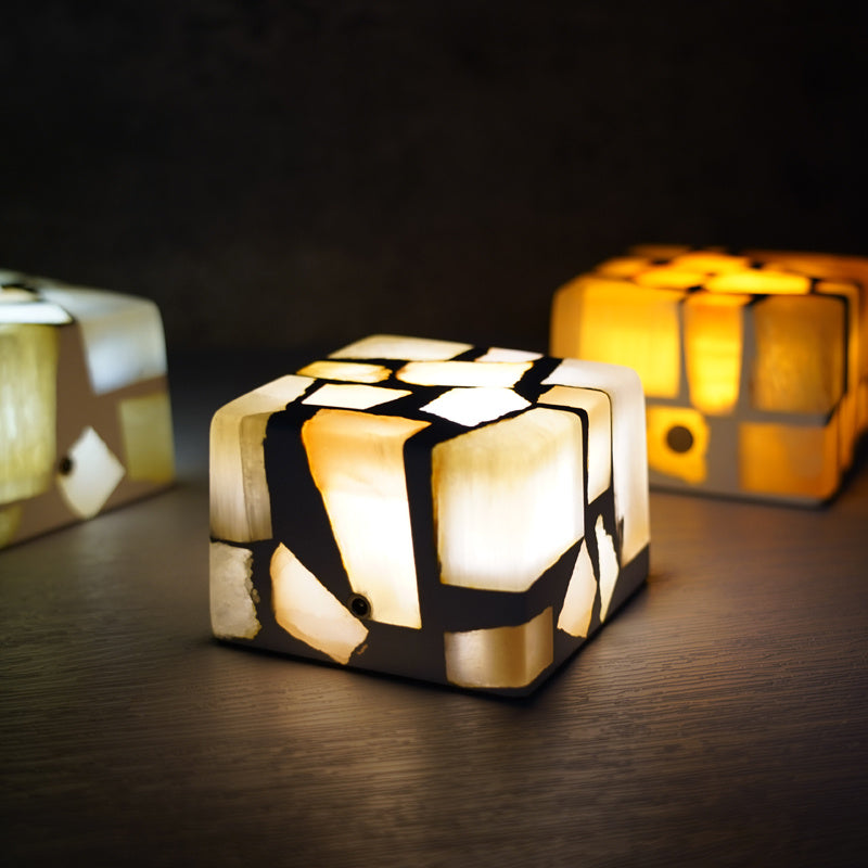 Terrazzo Cube Lamp Tricolor 0 - Tophatter Daily Deals
