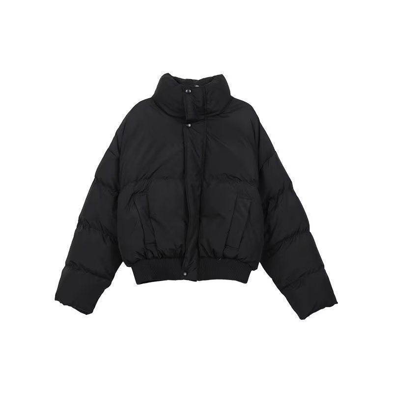 Insulating Men's Short Puffer Coat - Boxy Cropped, Linen Black 3D Changing Face Moving Picture Frame - Tophatter Daily Deals