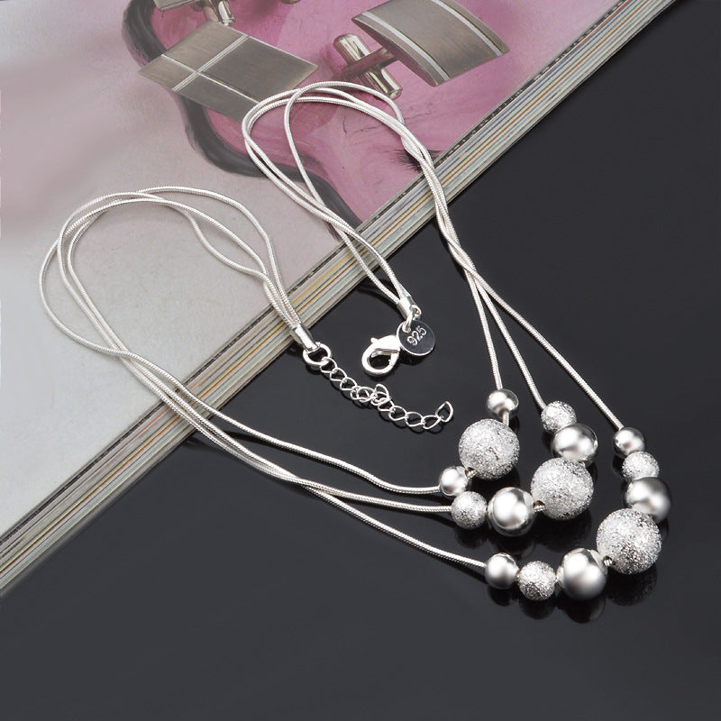 Bead Necklace Jewelry Jewelry Electroplating Silver Jewelry 1 Style 0 - Tophatter Daily Deals