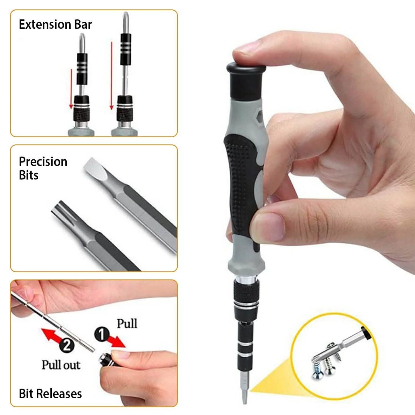 115-in-1 Magnetic Screwdriver Repair Tool Set Home Improvement - Tophatter Daily Deals