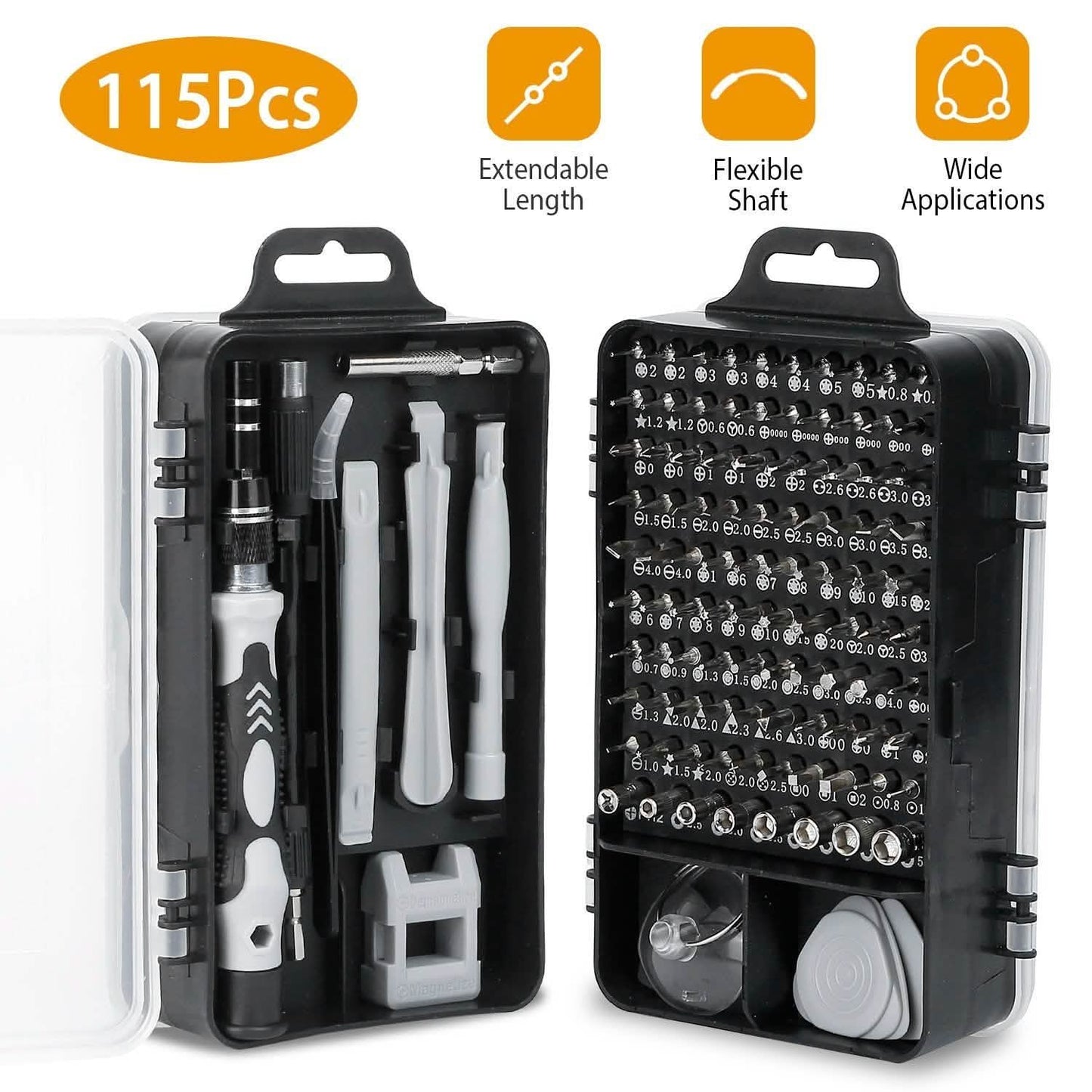 115-in-1 Magnetic Screwdriver Repair Tool Set Home Improvement - Tophatter Daily Deals