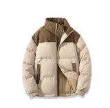 Insulating Unisex Puffer Coat - Stand Collar, Cotton Coffee 3D Changing Face Moving Picture Frame - Tophatter Daily Deals