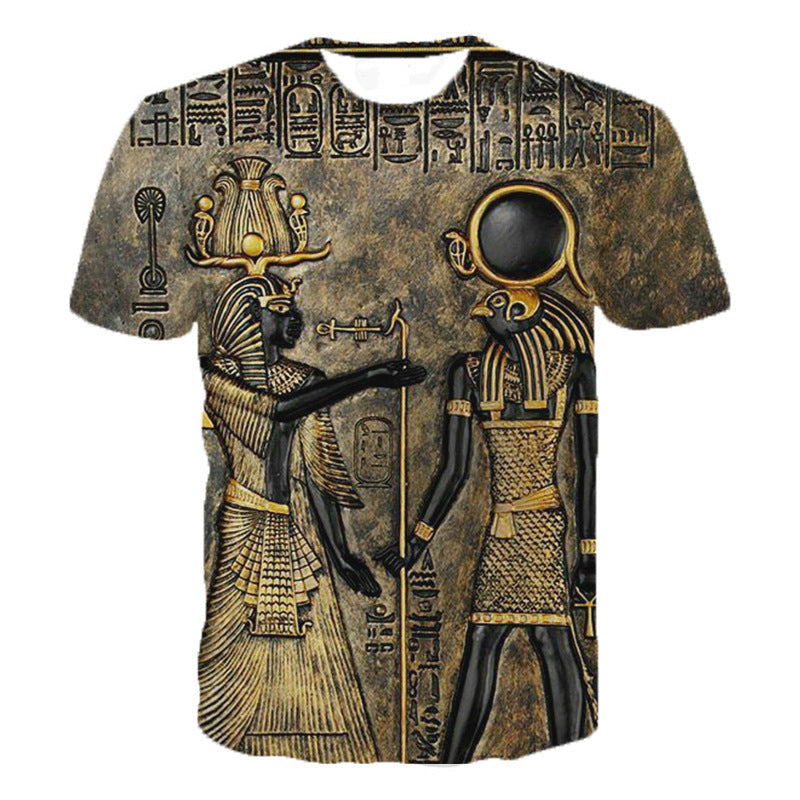 3D digital print short sleeve T-shirt 8color 0 - Tophatter Daily Deals