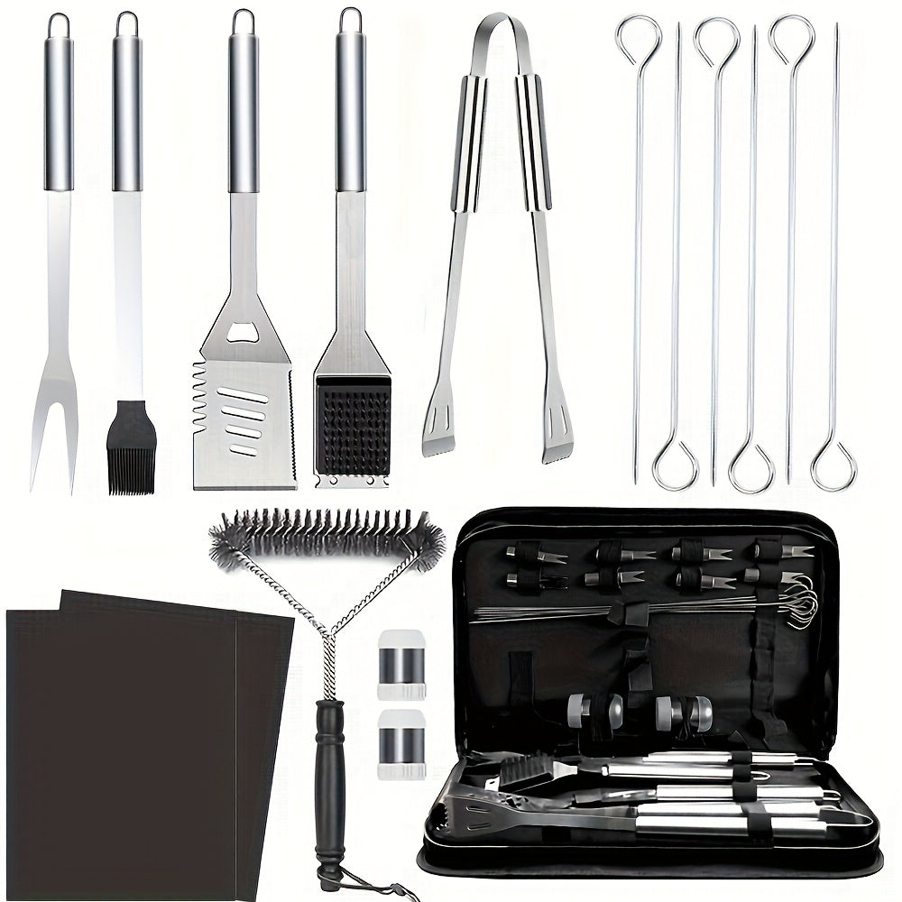 BBQ Grill Accessories Set (17pcs) Camping & Hiking - Tophatter Daily Deals