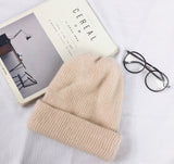 Autumn Winter Rabbit Hair Winter Skullies Hat Light Pink 0 - Tophatter Daily Deals