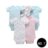 Baby Short Climb 5-piece Romper Boys and Girls Cotton One-piece Rompers 7Style Q5pcs 0 - Tophatter Daily Deals