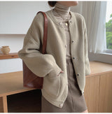 Soft Cozy Women Cardigan - Relaxed Tube, Knit, Office Khaki One size 3D Changing Face Moving Picture Frame - Tophatter Daily Deals