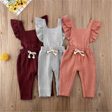 Bubble cotton pleated flying sleeve suspenders 0 - Tophatter Daily Deals