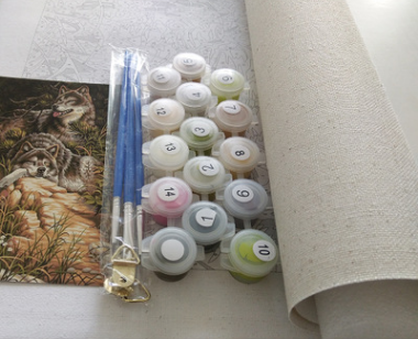 2 wolfs painting 0 - Tophatter Daily Deals