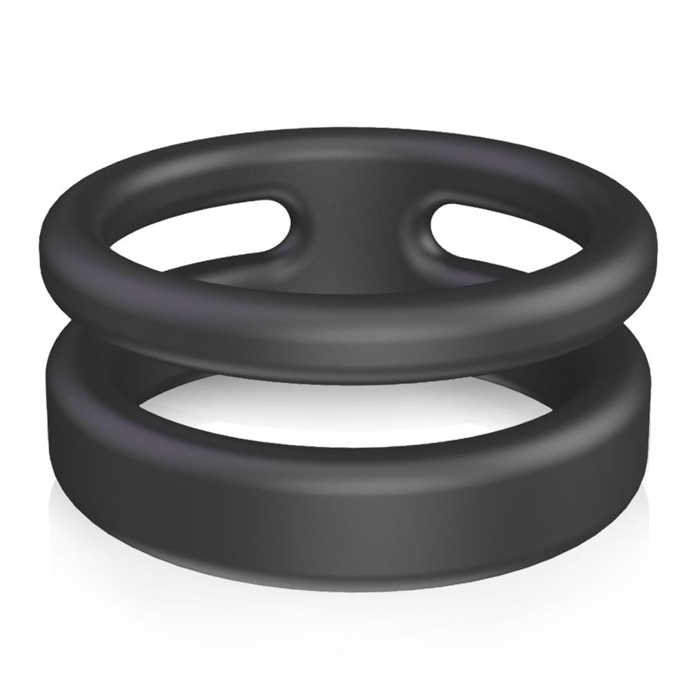 S-HANDE Silicone Erection Enhancing Dual Penis Ring Penis Rings - Tophatter Daily Deals