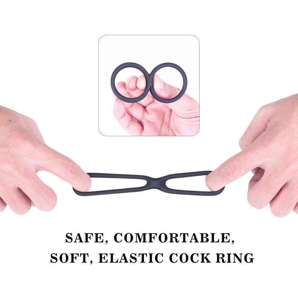 S-HANDE Silicone Erection Enhancing Dual Penis Ring Penis Rings - Tophatter Daily Deals