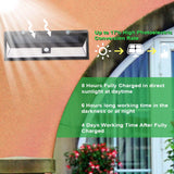 118 LEDs Solar Wall Light Outdoor Motion Sensor Lamp Outdoor Lighting - Tophatter Daily Deals