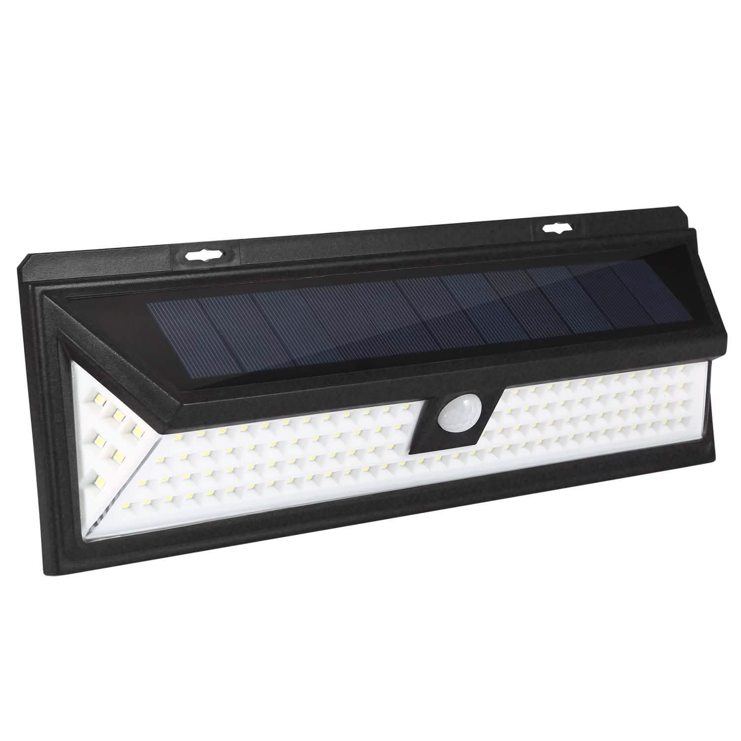 118 LEDs Solar Wall Light Outdoor Motion Sensor Lamp Outdoor Lighting - Tophatter Daily Deals