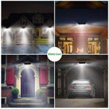 118 LEDs Solar Wall Light Outdoor Motion Sensor Lamp Outdoor Lighting - Tophatter Daily Deals