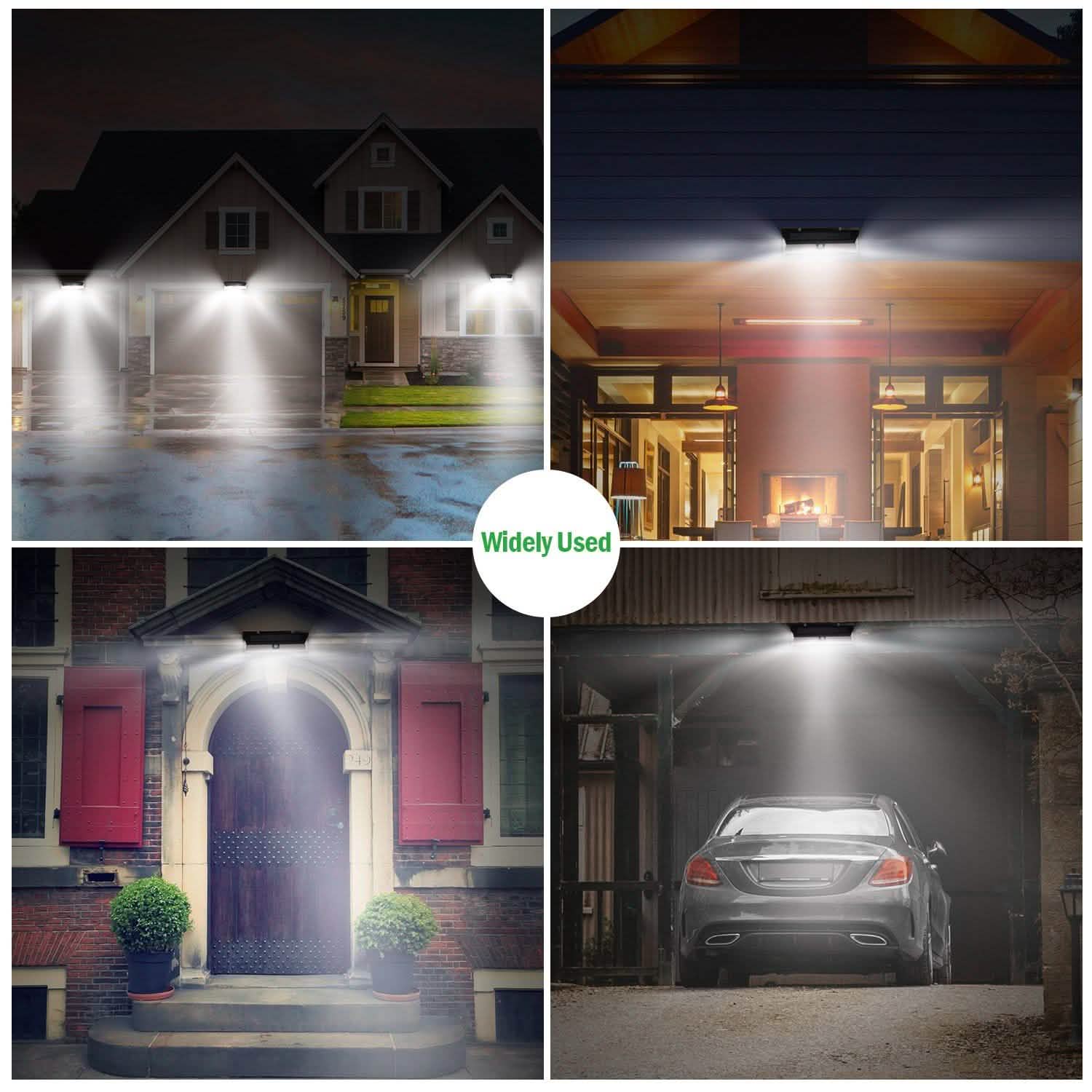 118 LEDs Solar Wall Light Outdoor Motion Sensor Lamp Outdoor Lighting - Tophatter Daily Deals