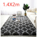 Bedside Pattern Carpet Living Room Tea Table Mat Grey 1.4X2m 0 - Tophatter Daily Deals