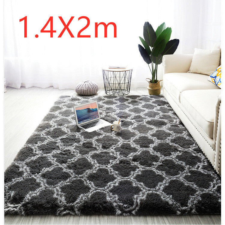 Bedside Pattern Carpet Living Room Tea Table Mat Grey 1.4X2m 0 - Tophatter Daily Deals