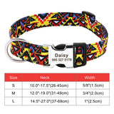 Adjustable Nylon Dog Collar Personalized Dogs Cat ID 030Yellow 7 - Tophatter Daily Deals