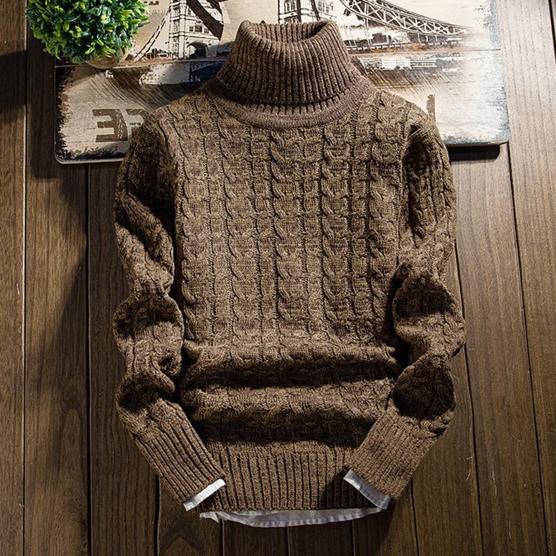 Autumn and winter turtleneck sweater Turtleneck camel 0 - Tophatter Daily Deals