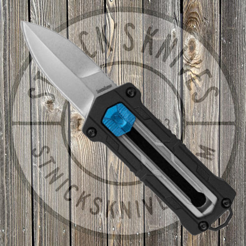 Kershaw - Kapsule - Manual OTF - Black GFN - Stonewash Spear Point - 1190 Knives - Tophatter Daily Deals