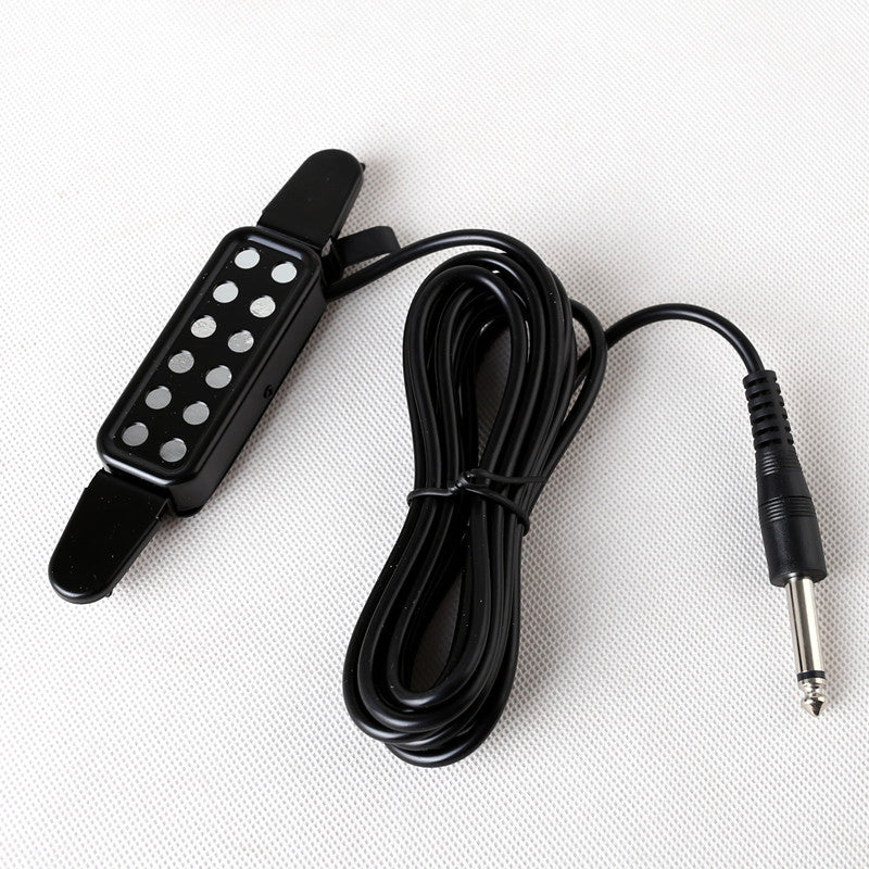 Acoustic guitar sound hole pickup Black 0 - Tophatter Daily Deals