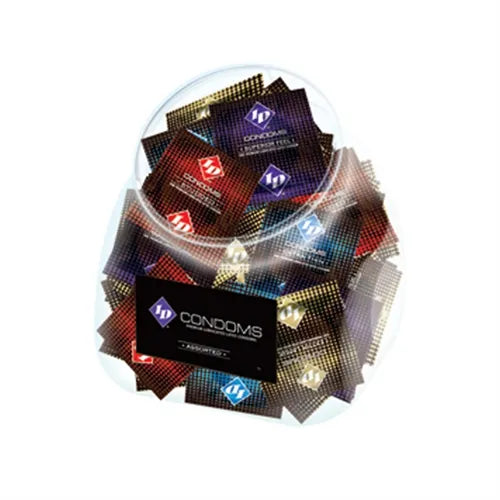 ID Lubricated Condoms Assorted – 144 Piece Condom Jar > Essentials > Condoms - Tophatter Daily Deals