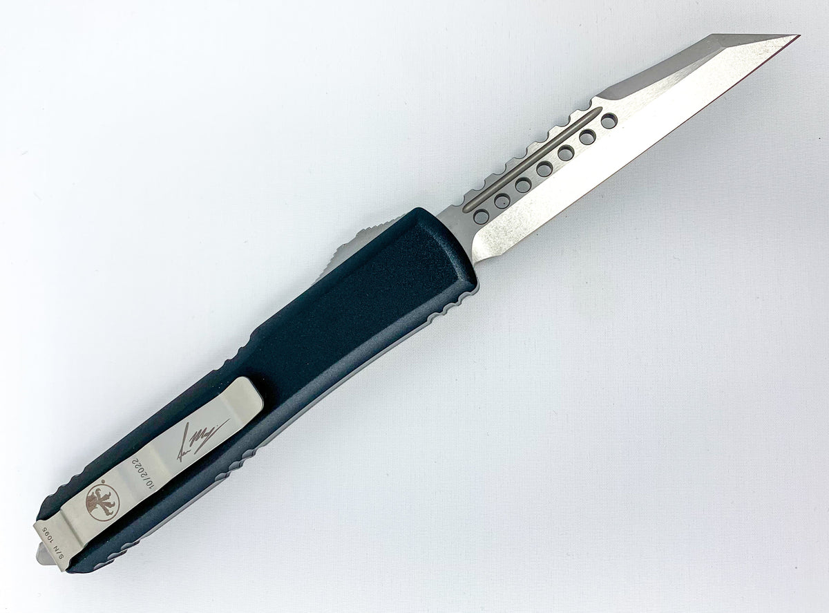 Microtech Ultratech - Warhound - OTF - Stonewash Blade - 119W-10S Automatic Knives - Tophatter Daily Deals