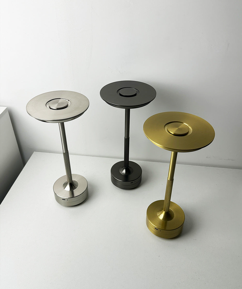 All Aluminum I-shaped Touch Table Lamp USB Charging 0 - Tophatter Daily Deals