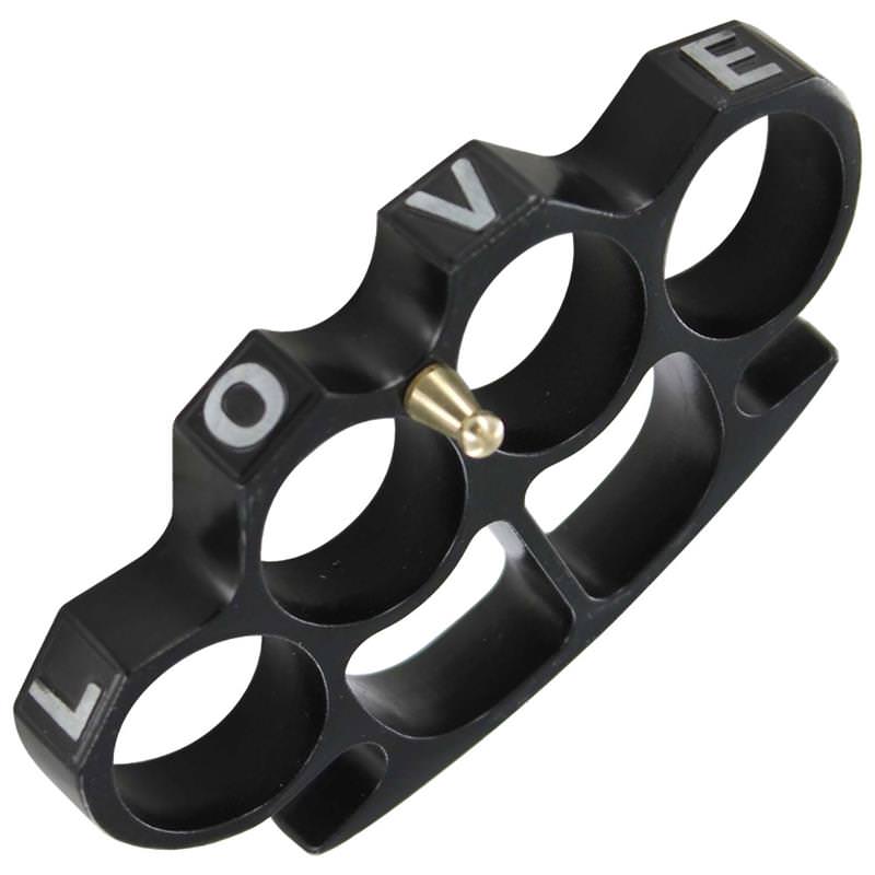 Black Hearted Lover Not a Fighter Knuckle Weight - Tophatter's Guns'N'Weapons Store Collectible Weapons - Tophatter Daily Deals