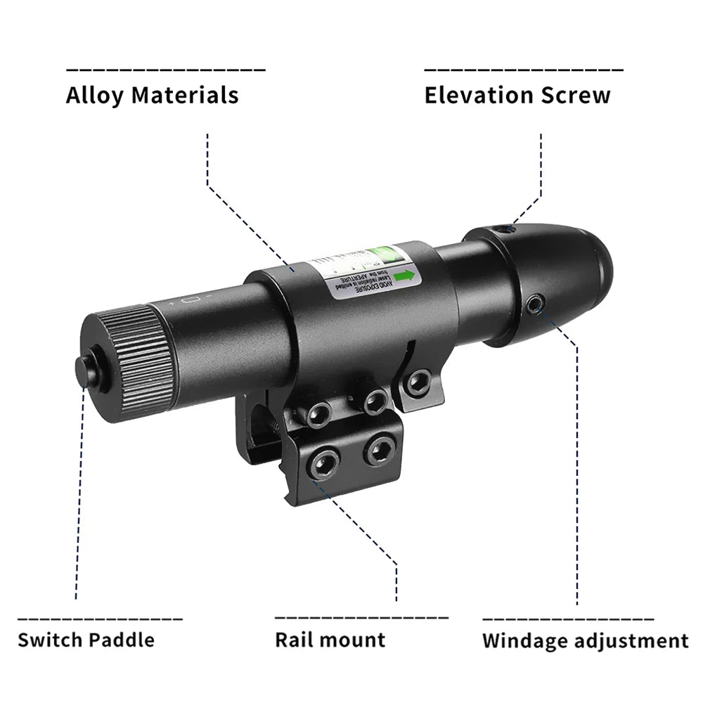 11MM/20MM DIN Rail Mount-Red/Green Laser Sight - Tophatter Daily Deals