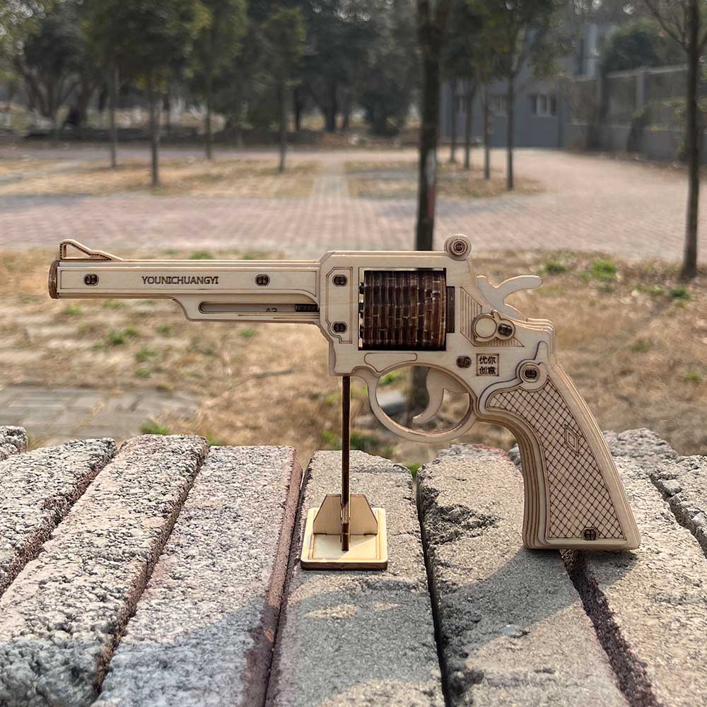 Revolver Wooden Model Kit S&W Gun - Tophatter Daily Deals