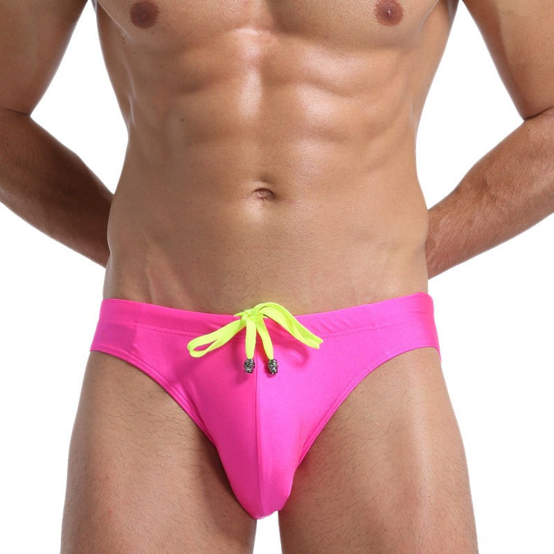 Quick Dry Beach Sports Pants Men's Swim Briefs Pink SWIMSUIT - Tophatter Daily Deals