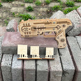 3D Wooden Kit Training Dragon Rubber Band Pistol Model Kit - Tophatter Daily Deals
