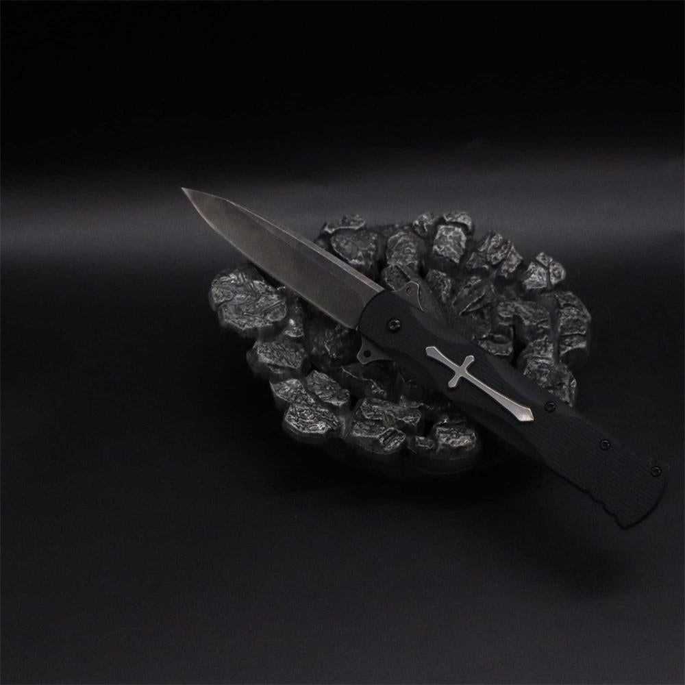 Cross Knife Christian Folding Knife - Tophatter Daily Deals