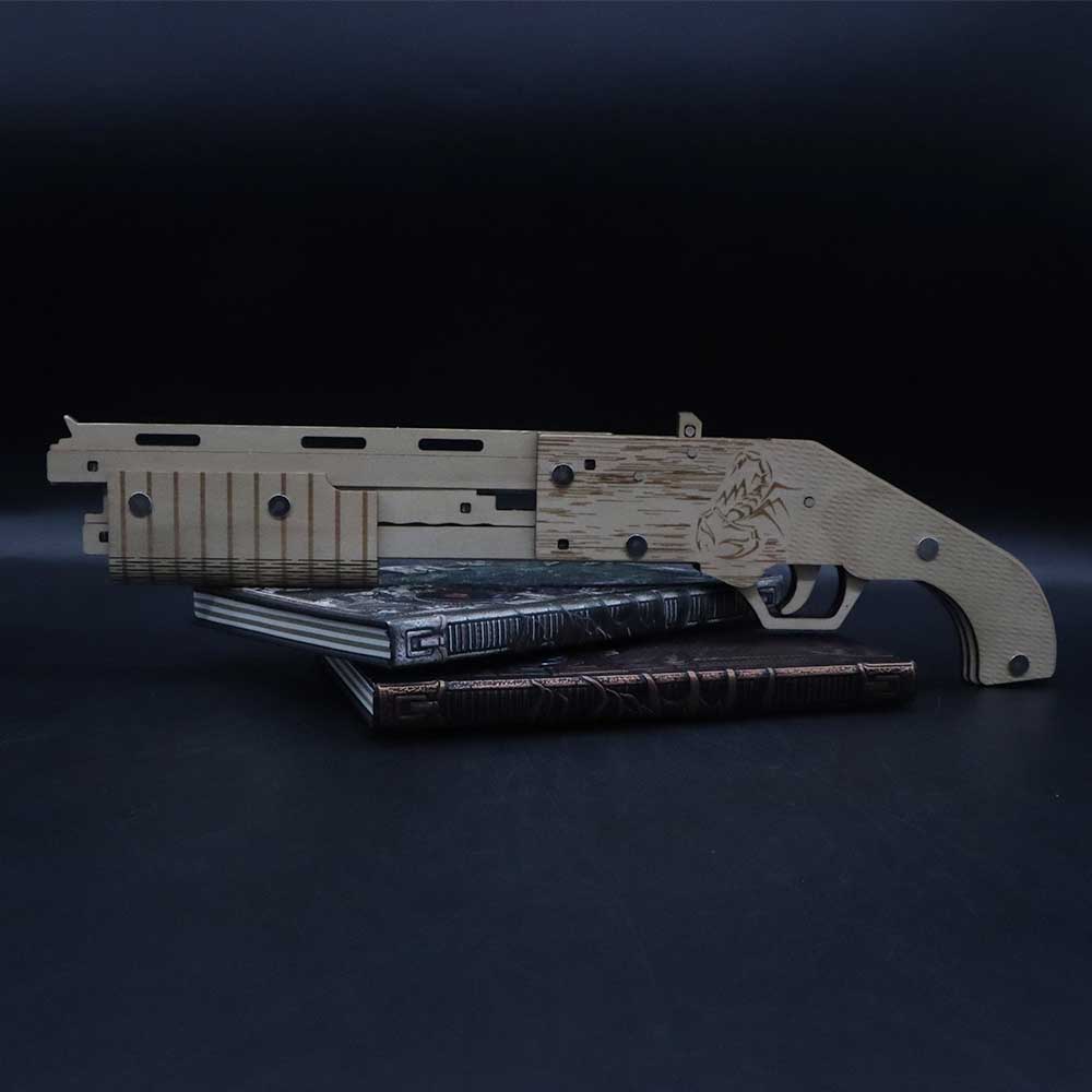 Wooden Mossberg Shotgun Rubber Band Gun Model Kit - Tophatter Daily Deals