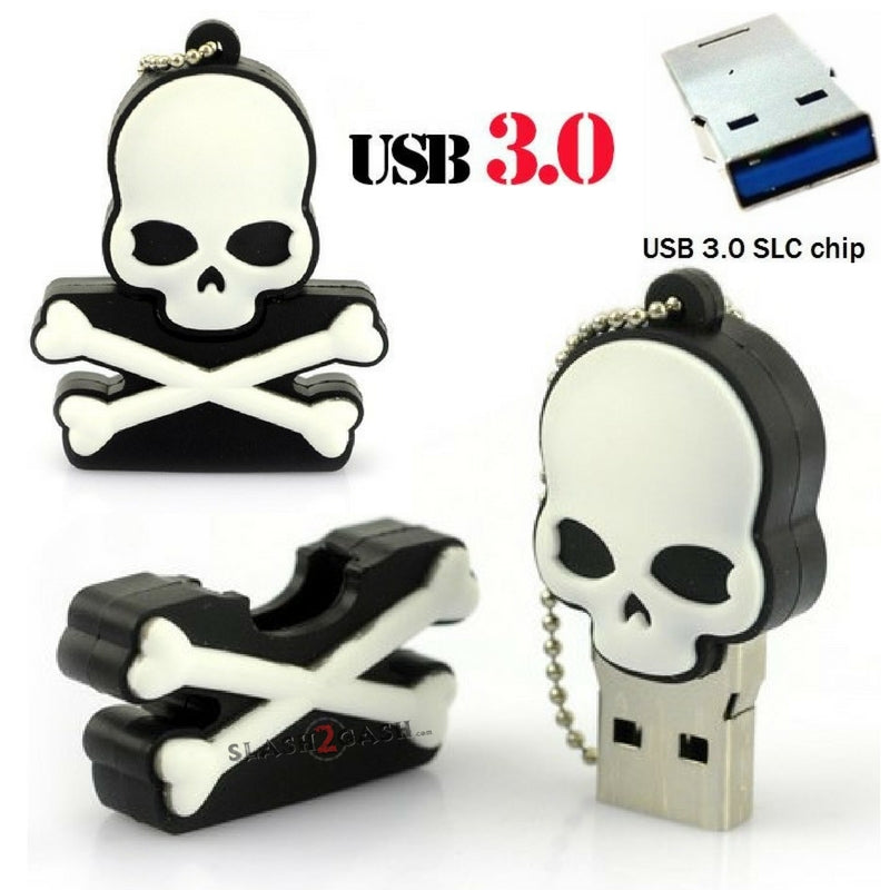 Skull & Crossbones USB Flash Drive 3.0 Memory Stick 16/32gb 10x FASTER! 32GB 3.0 Double the storage for $10 more! USB Flash Drive - Tophatter Daily Deals