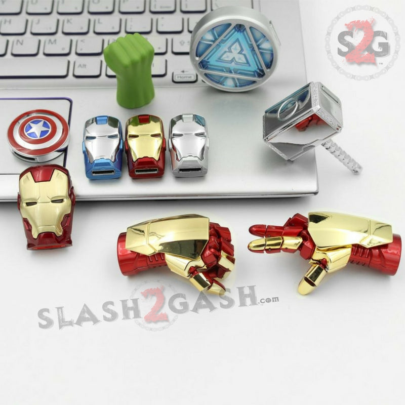 Iron Man USB Flash Drive 2.0 w/ LED Light-up Eyes 16gb Memory Stick USB Flash Drive - Tophatter Daily Deals