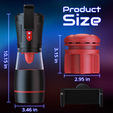 Acmejoy - 【Partner Play】LickMe Phone Holder 4 Suction 7 Tongue-Licking Voice Function Male Stroker Masturbator Masturbation Cup - Tophatter Daily Deals
