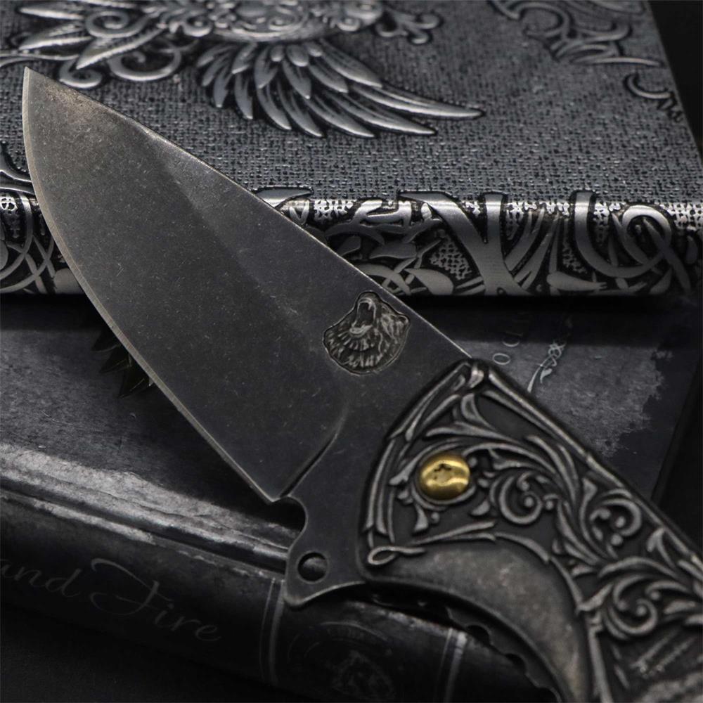 Brown Bear 3D Relief Folding Knife - Tophatter Daily Deals