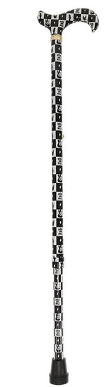 HD Pattern Designer Cane - Matching Handle & Shaft - Durable Adjustable Aluminum - Tophatter Daily Deals