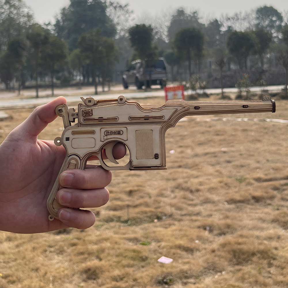 Mauser Military Pistol Wooden Model Pistol 3D Puzzle - Tophatter Daily Deals