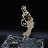 Assembled Colt Law Enforcement Officer Wooden Rubber Band Gun Model Kit - Tophatter Daily Deals