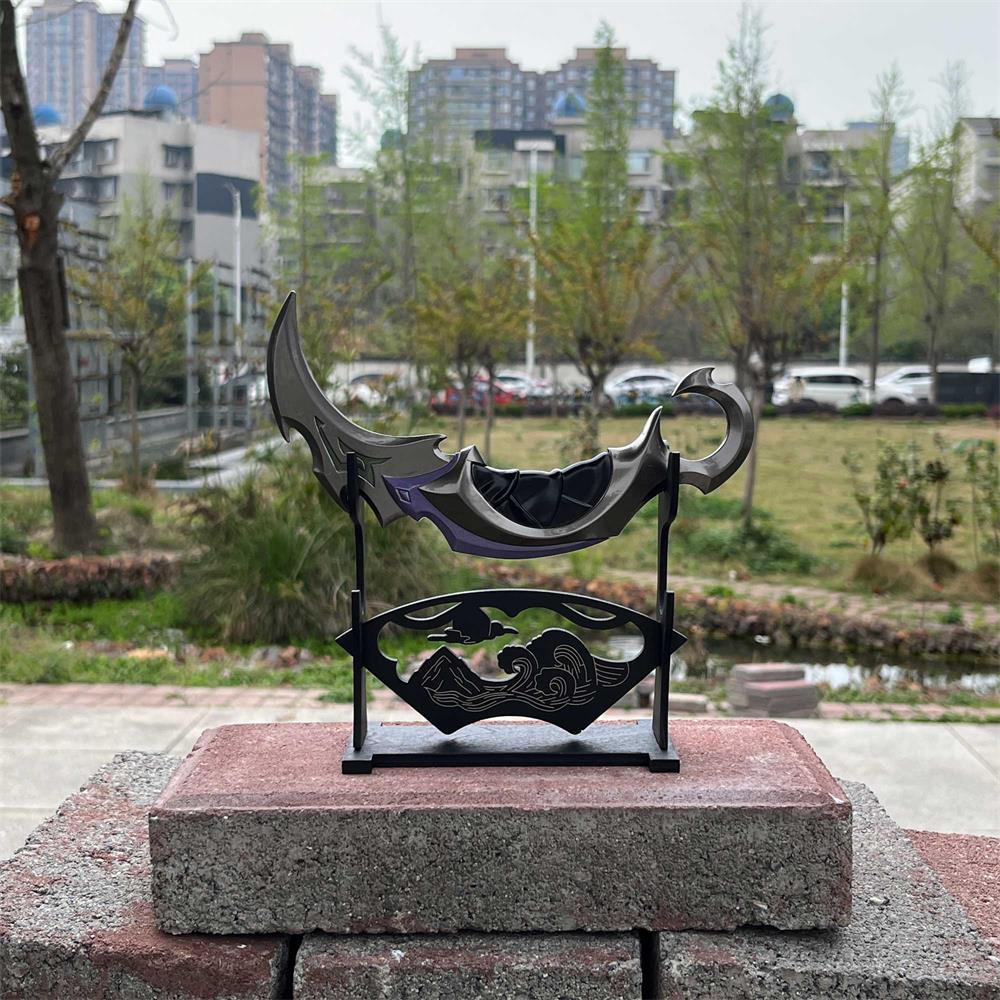 2-Layer Wooden Landscape Pattern Weapon Display Holder - Tophatter Daily Deals