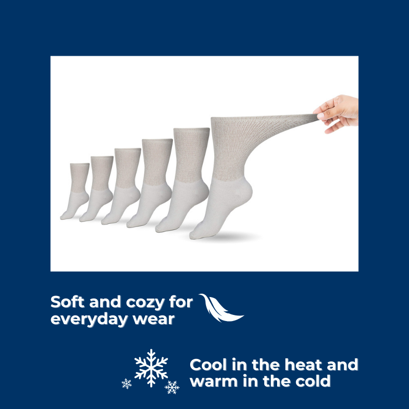 Women's Cotton Diabetic Crew Socks (6 Pair) Women's Socks & Hosiery - Tophatter Daily Deals