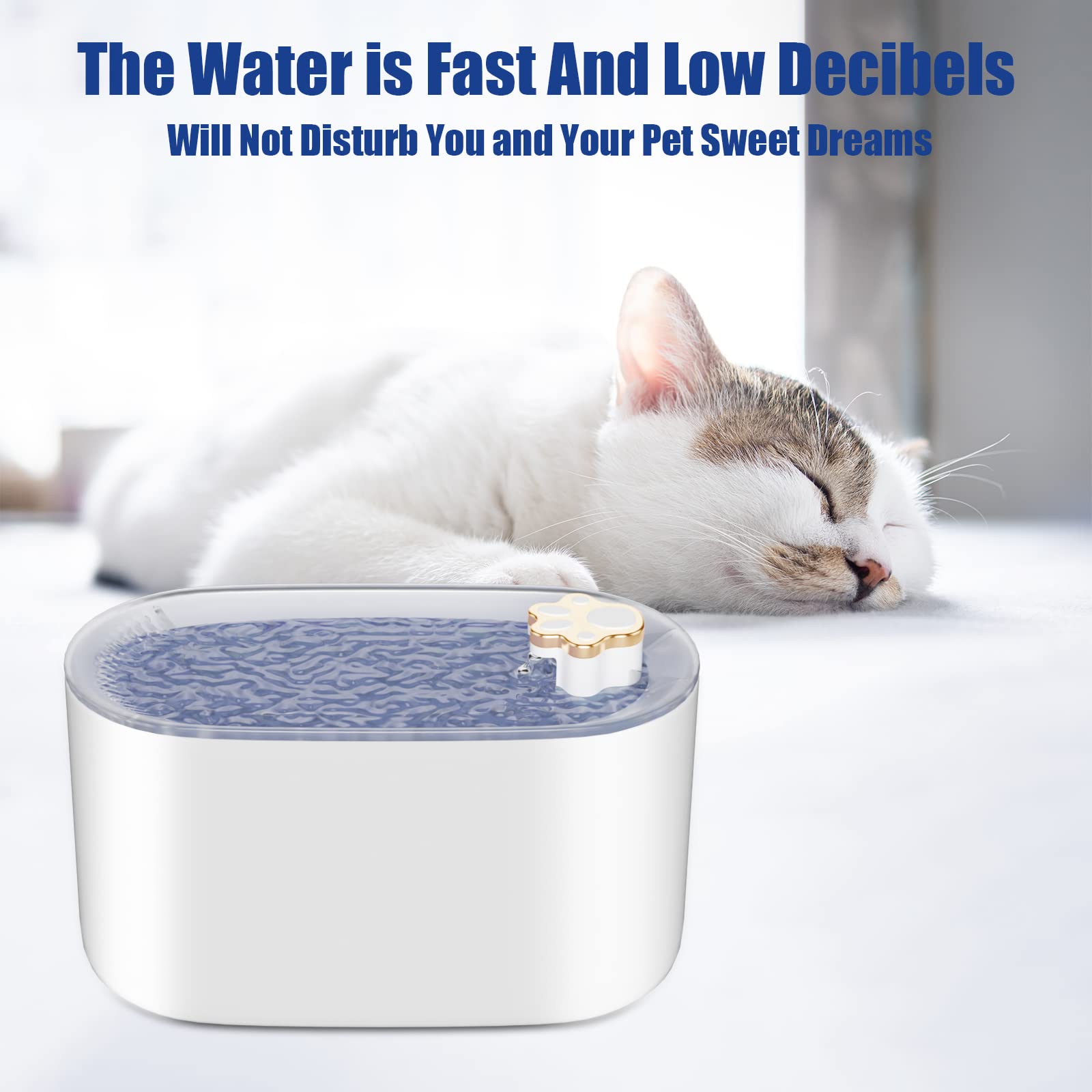 3L Cat Water Fountain Filter Automatic Drinker For Dogs Cats Pet Water Dispenser Ultra-Quiet Water Dispenser With LED Light Pet Products 0 - Tophatter Daily Deals