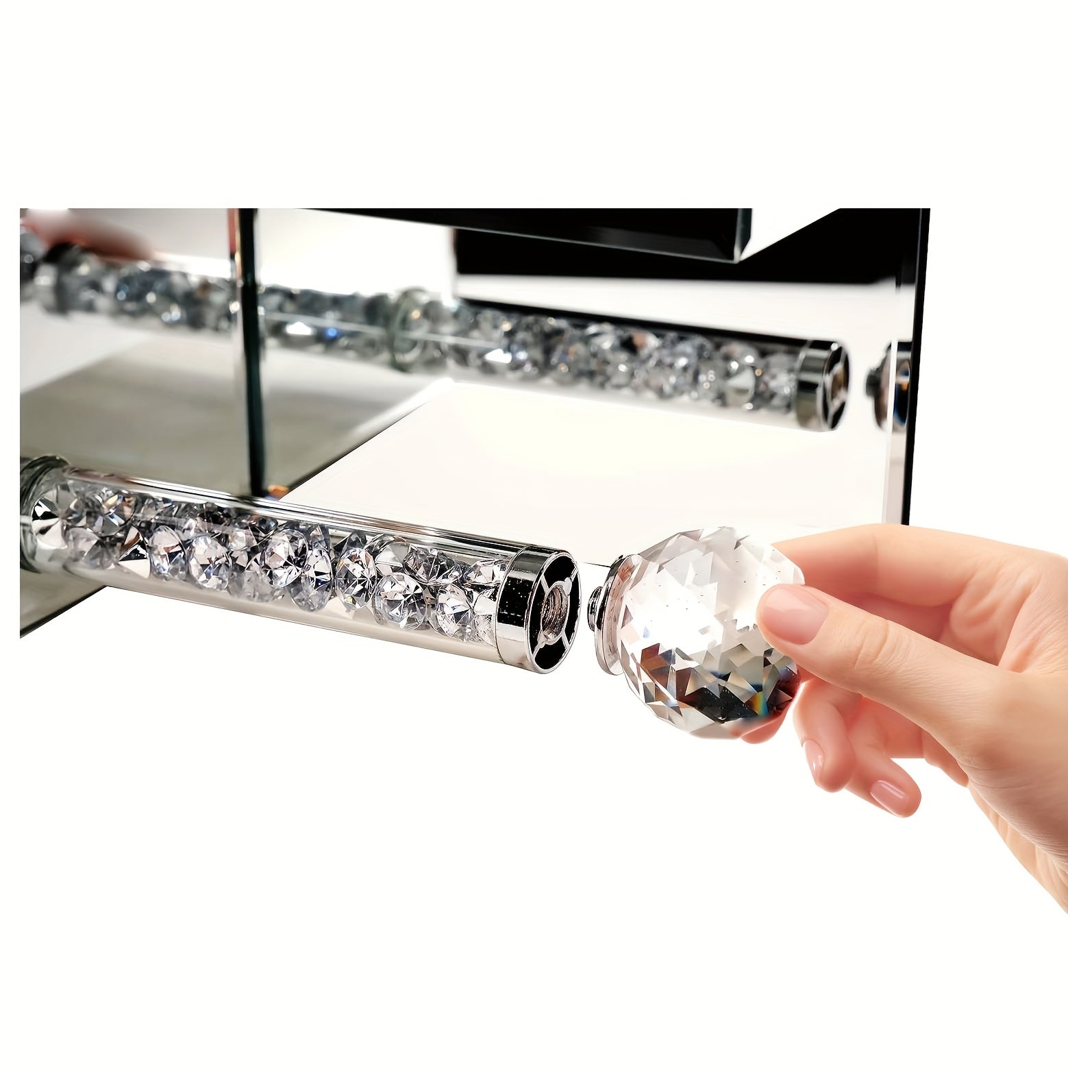 Crystal Glass Tissue Box Holder Countertop Organizer Bathroom Accessories - Tophatter Daily Deals