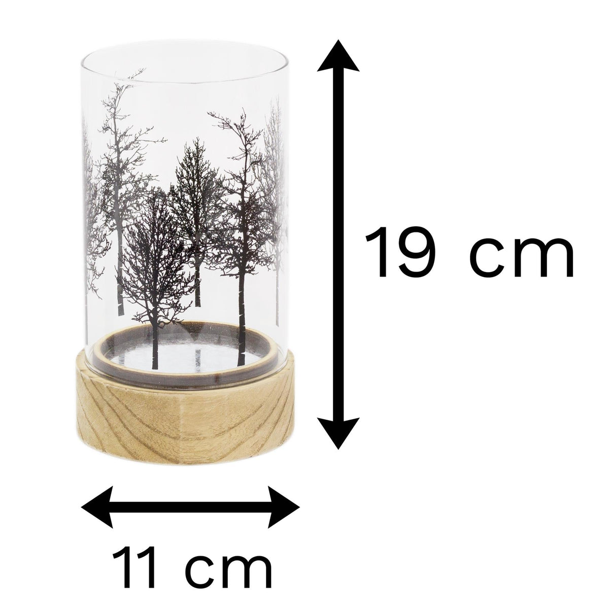 Beautiful Tree Glass Wood Candle Tealight Holder Candle Holder - Tophatter Daily Deals
