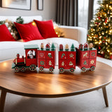 Festive Train Christmas Advent Calendar | Fill Your Own Wooden Calendar - 48cm Advent Calendar - Tophatter Daily Deals