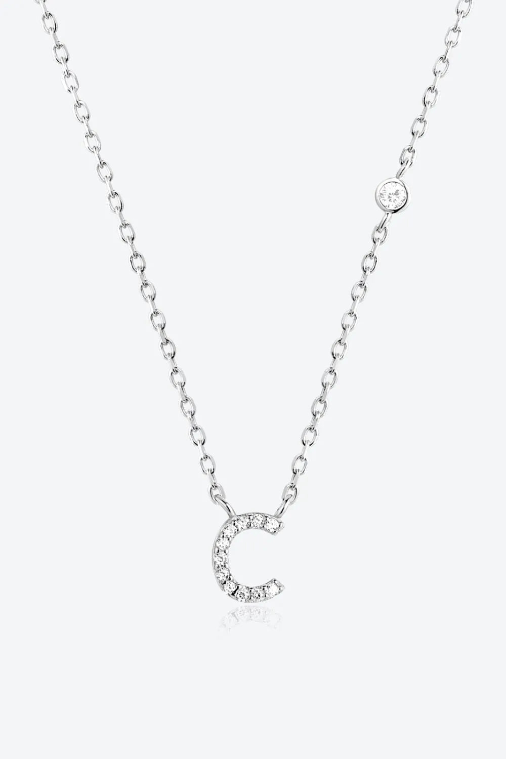 A To F Zircon 925 Sterling Silver Necklace C Silver One Size Necklaces - Tophatter Daily Deals
